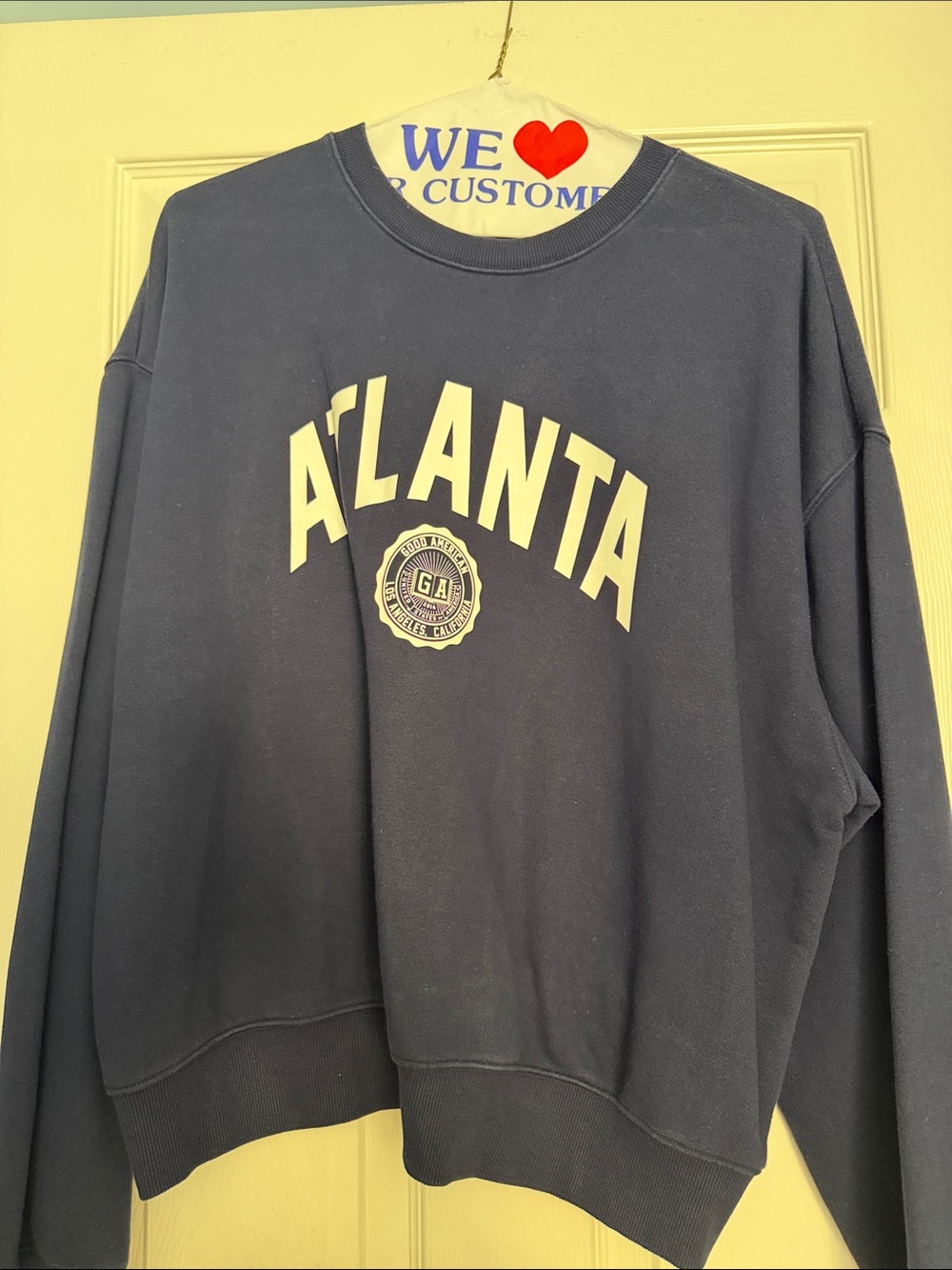 GoodAmerican Navy sweatshirt